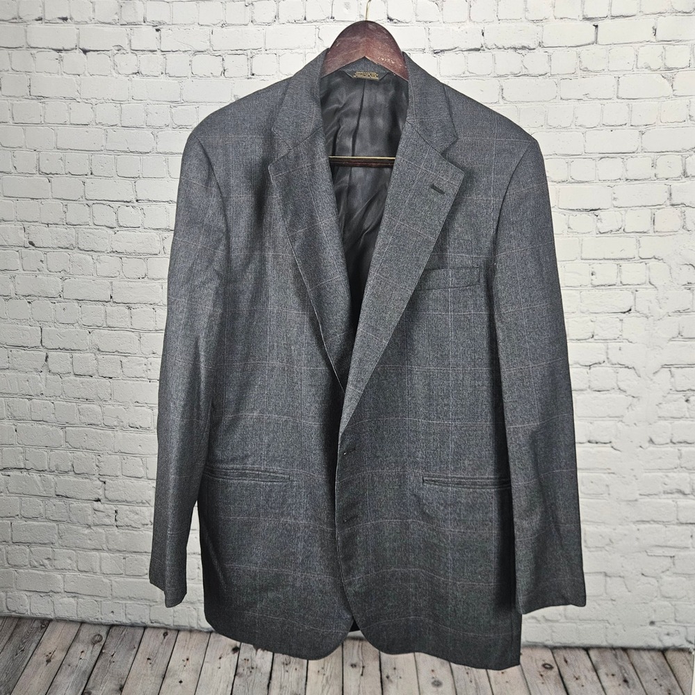 Corbin Ltd M Goldberg New Orleans Grey Glen Plaid Vintage Blazer Sport Coat USA‎